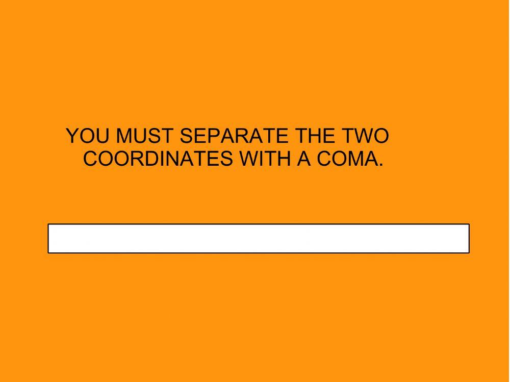What are coordinates?