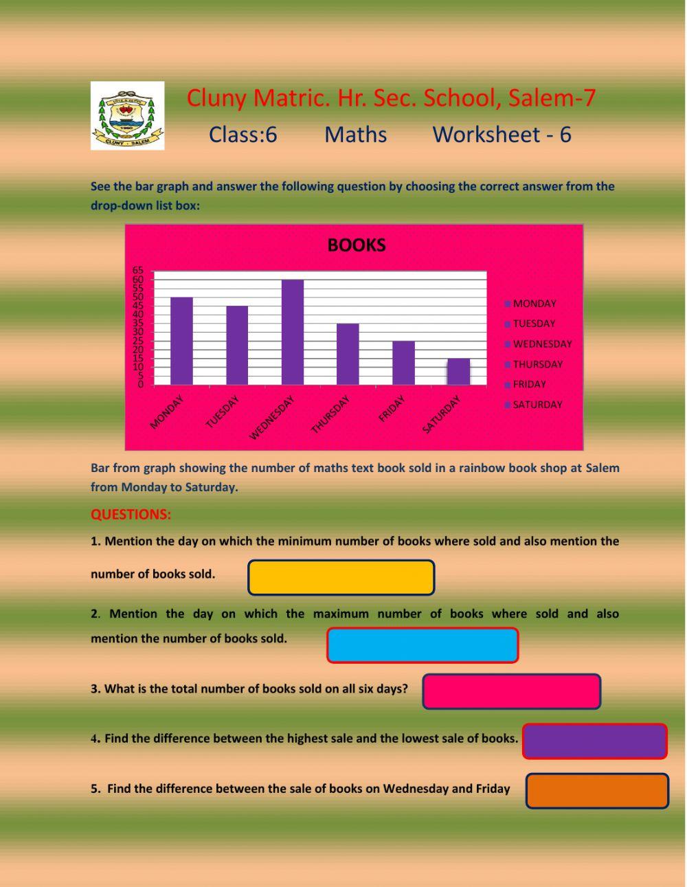Class 6 Maths Worksheet 6
