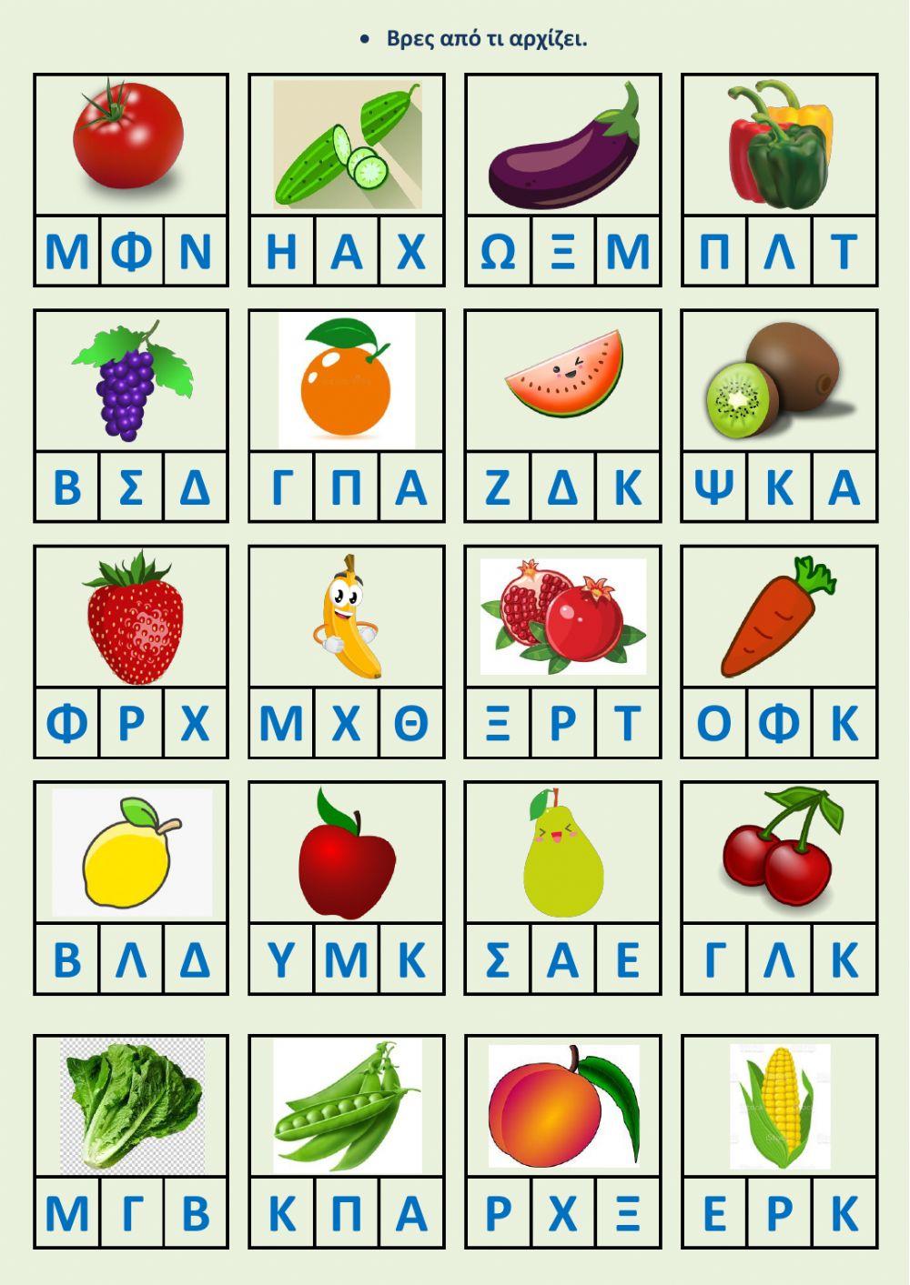 Βρες από ποια φωνή αρχίζουν.