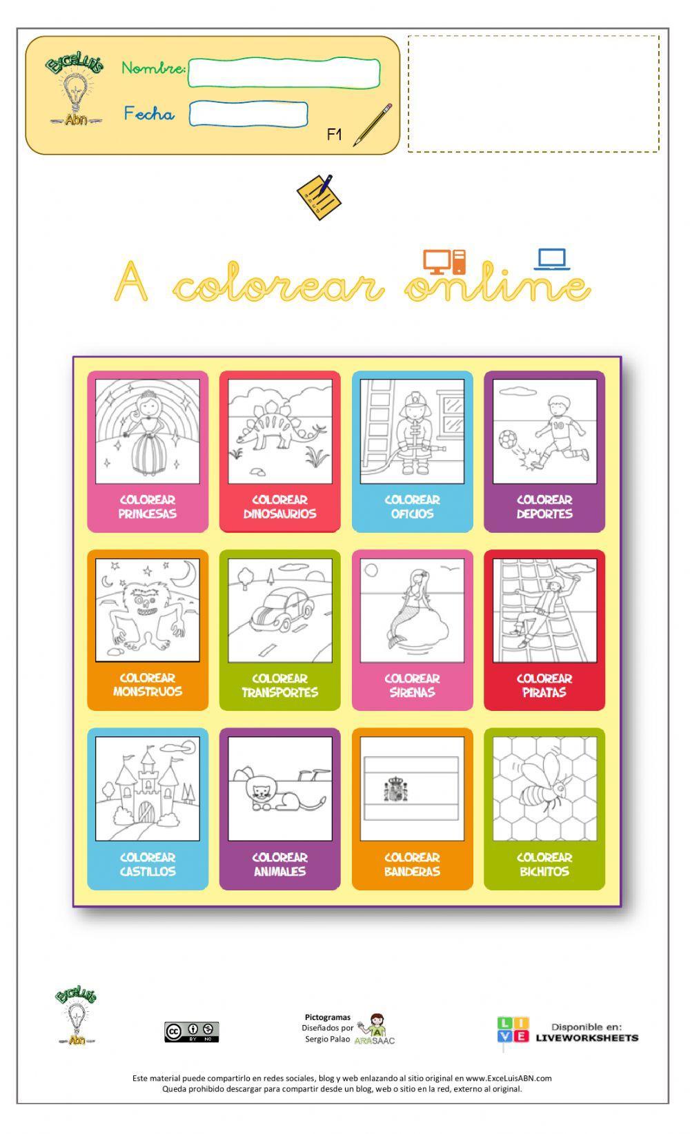 A Colorear online 02 A Colorear online 02