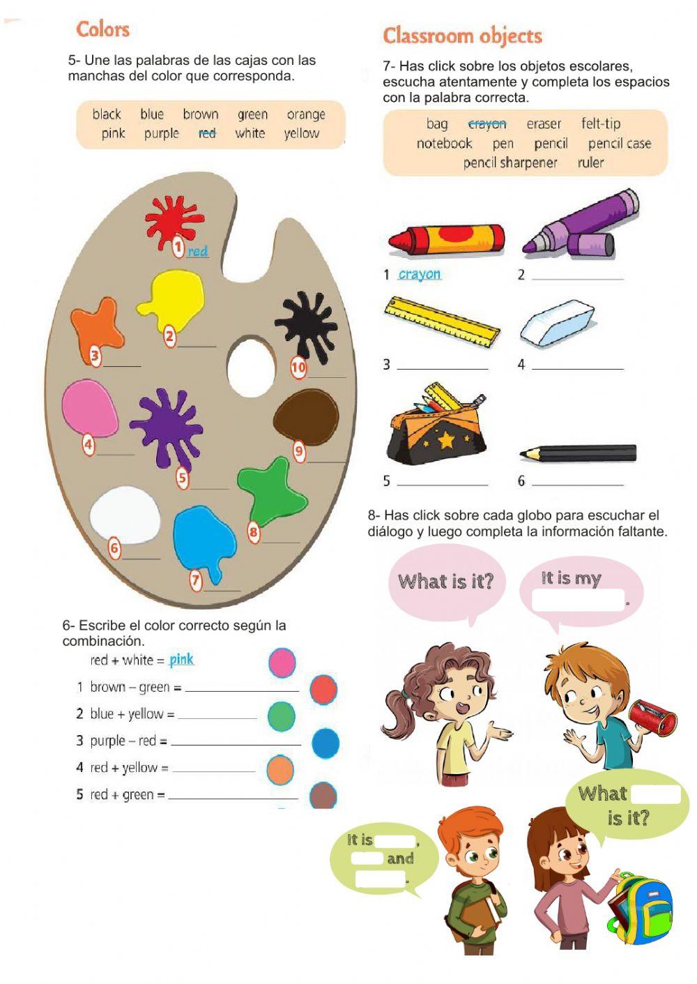Animals, Colors, Numbers, School Objects Animals, Colors, Numbers, School Objects