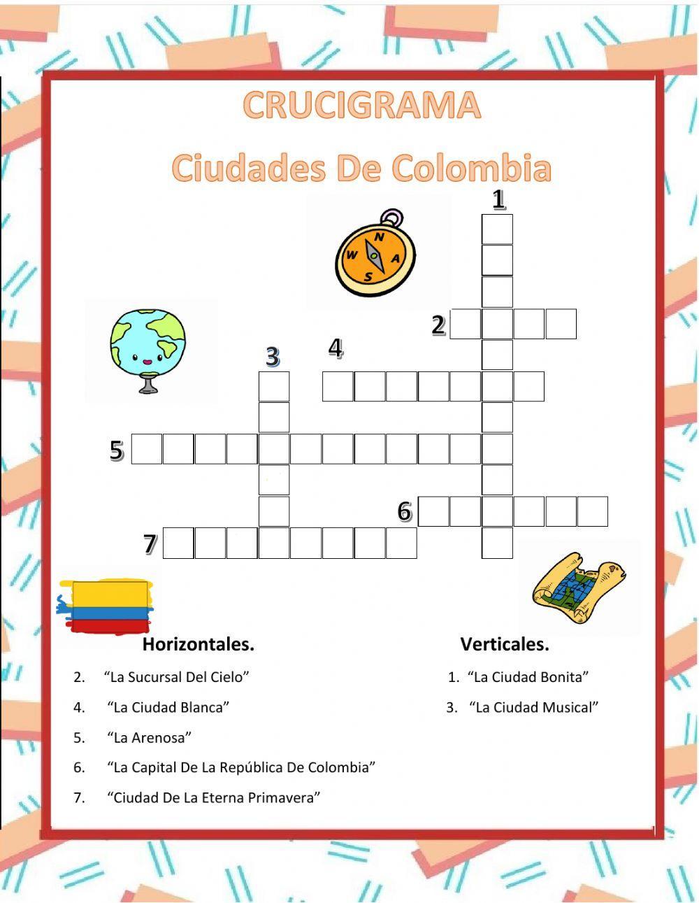 Ciudades Capitales De Colombia.