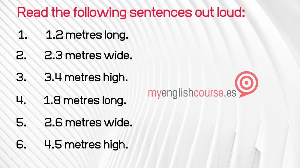 More than 1 metre part 1 pron