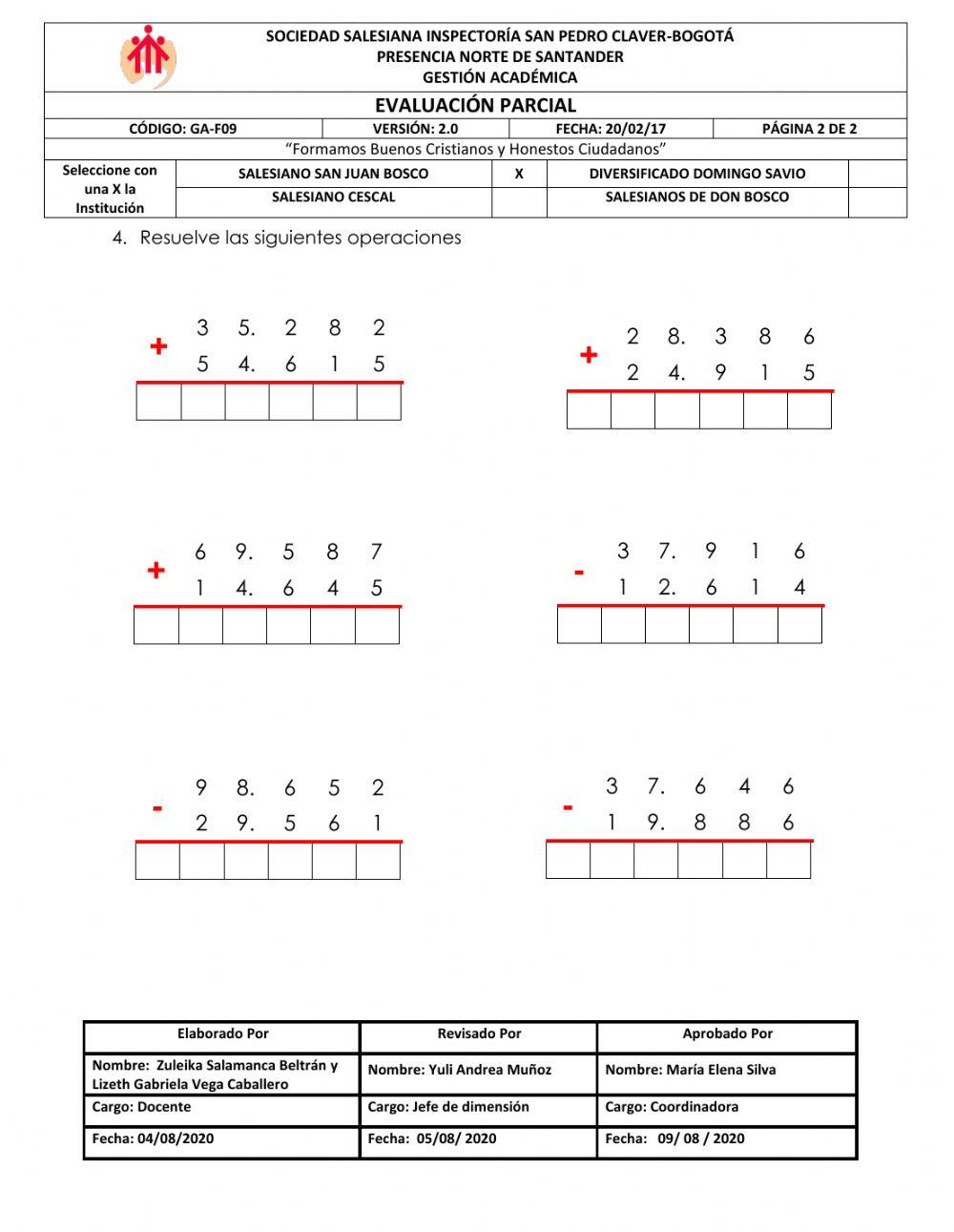 Números de cinco cifras