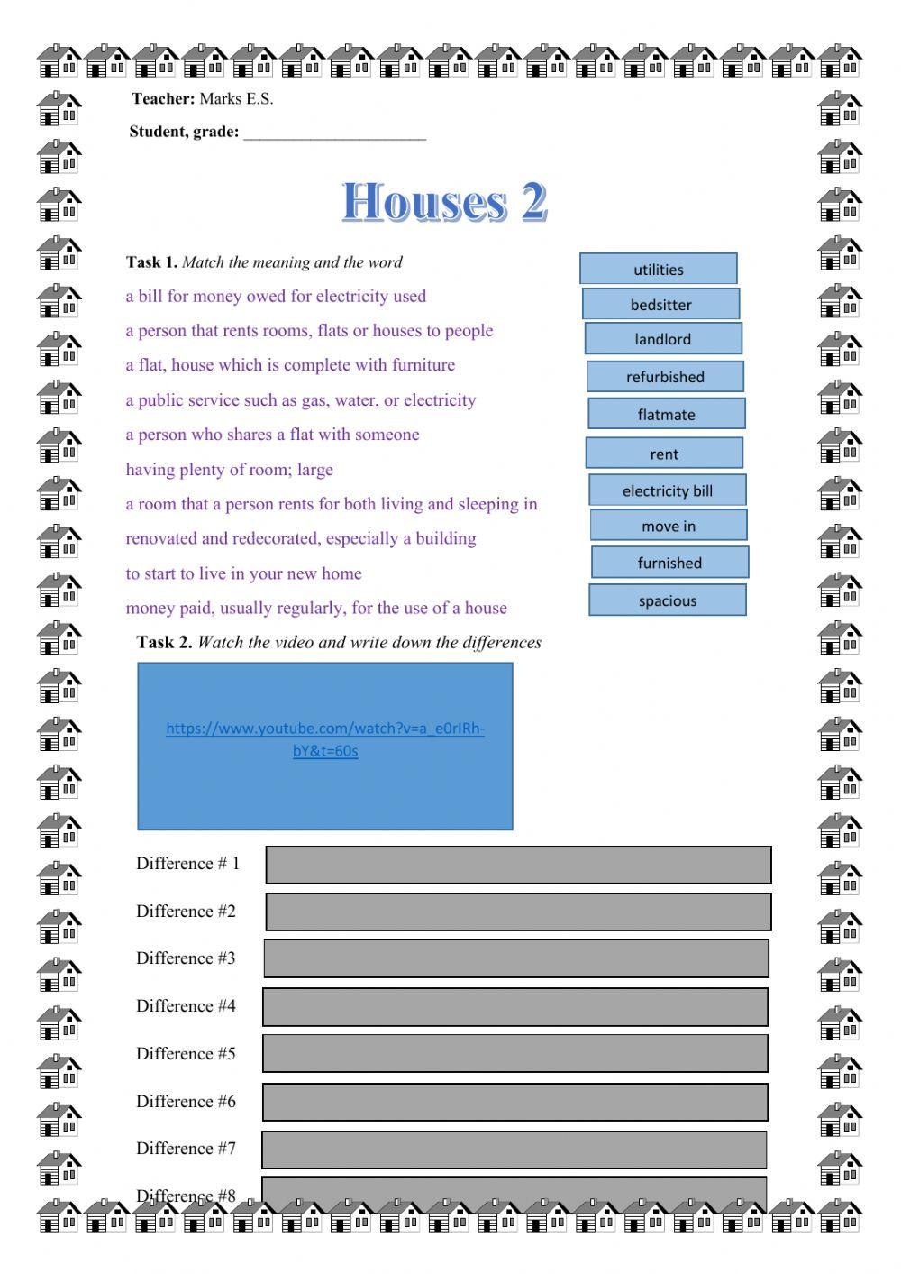English. Houses 2. Level B1+
