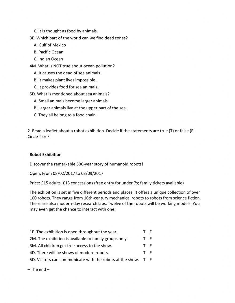 Lớp 6 - Unit 12 ROBOTS - READING