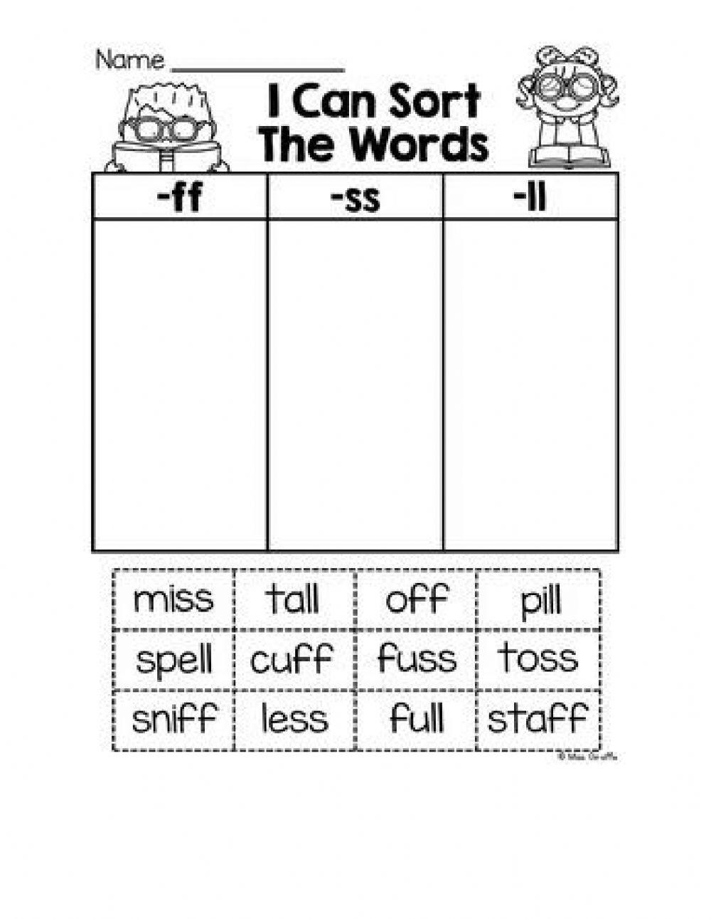 Phonic worksheet
