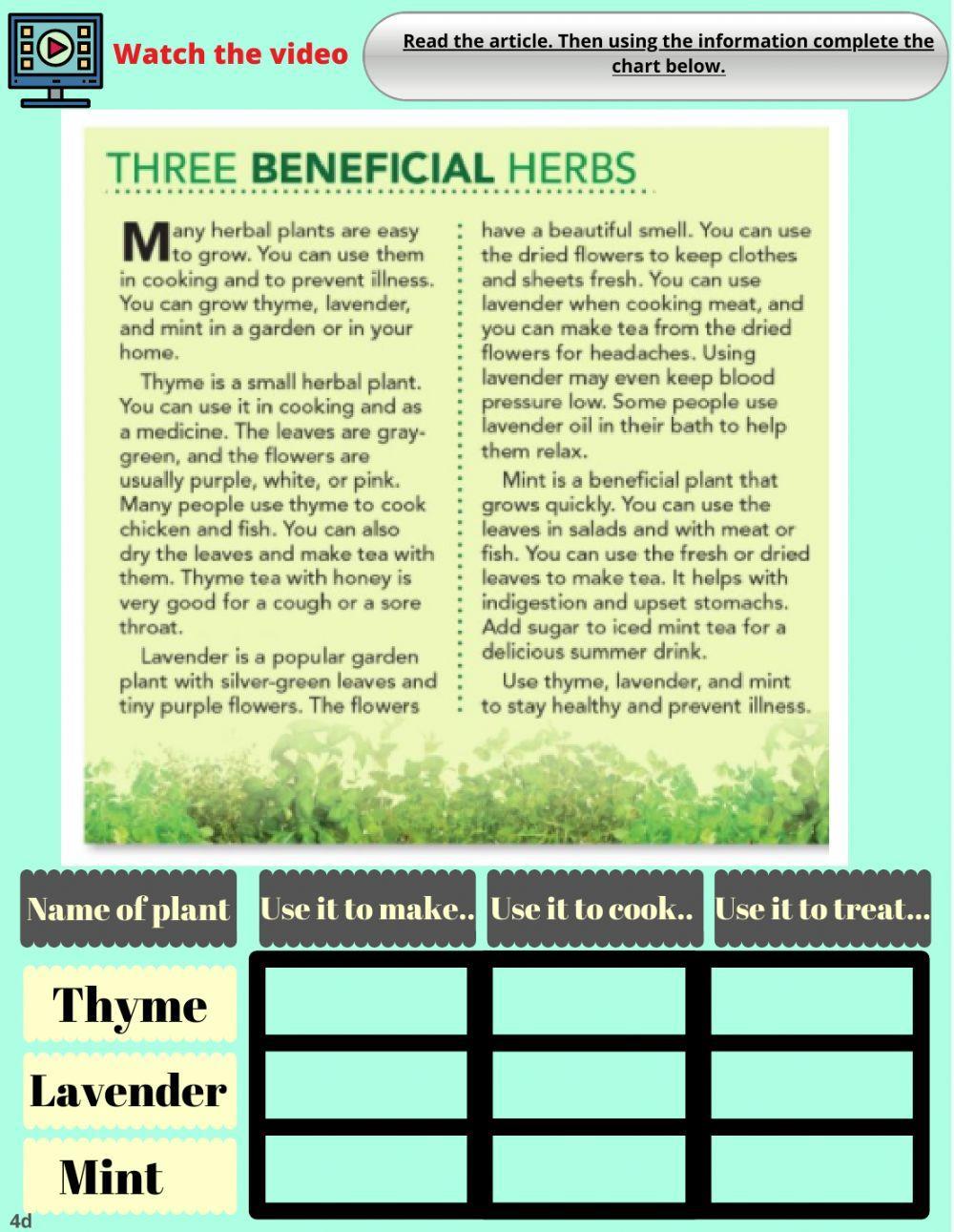Reading: Common Herbs for your Health