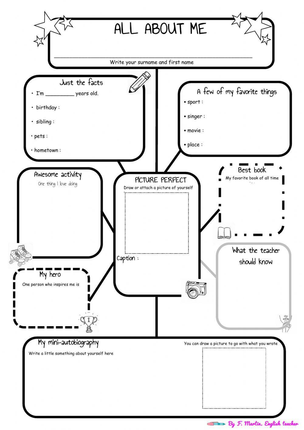 Back to School - All About ME Book Worksheets!