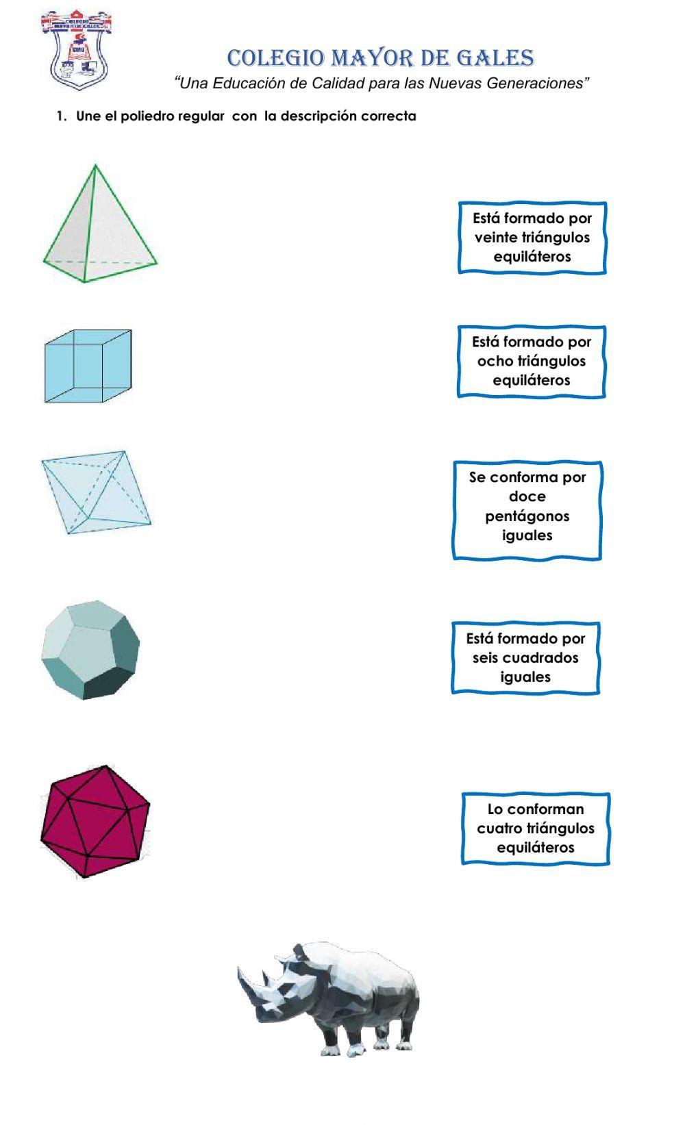 Evaluación  tercer bimestre geometría 4 gales