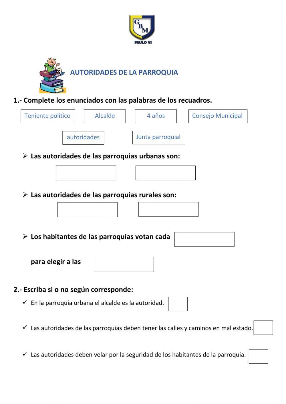 Autoridades de la paparroquia