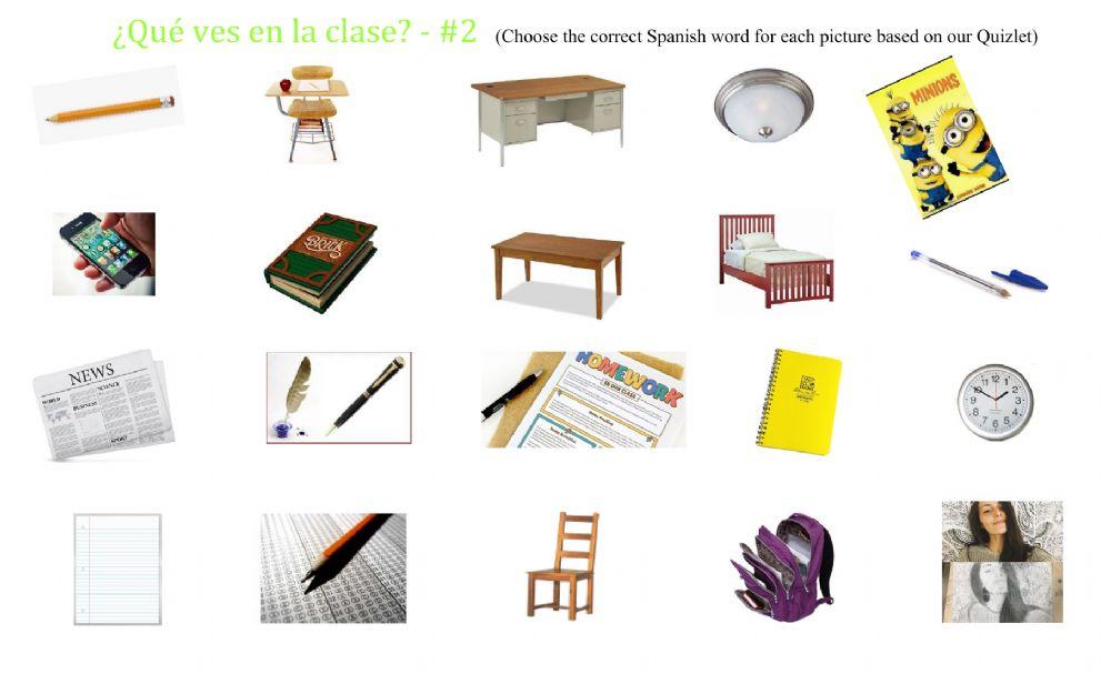 ¿Qué ves en la clase? - -2