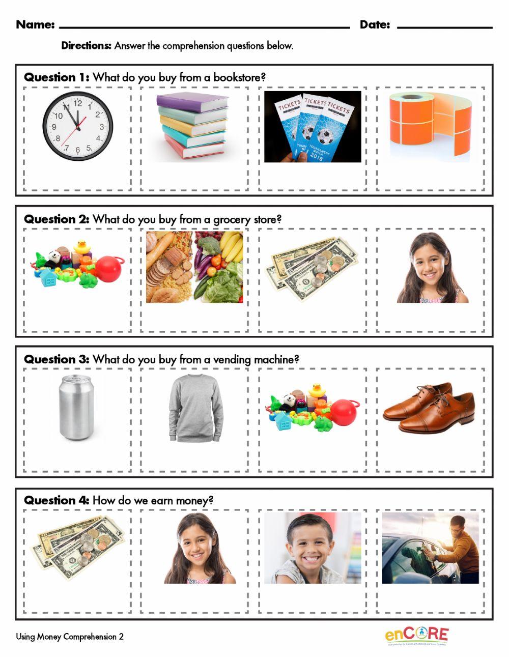 Using money comprehension online exercise for | Live Worksheets