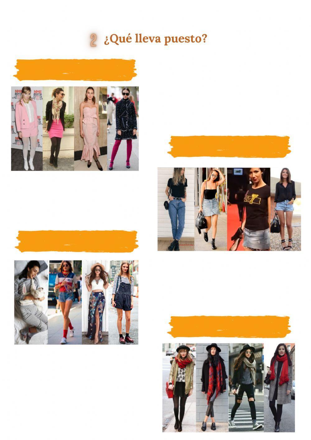 Vocabulario de la ropa