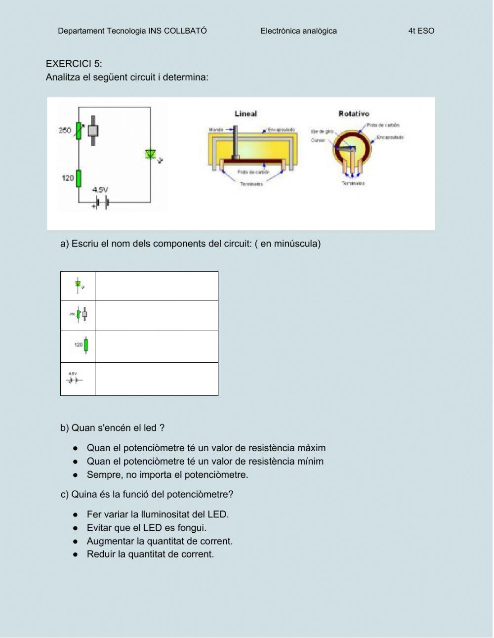 Fitxa 3 Electrònica analògica 3