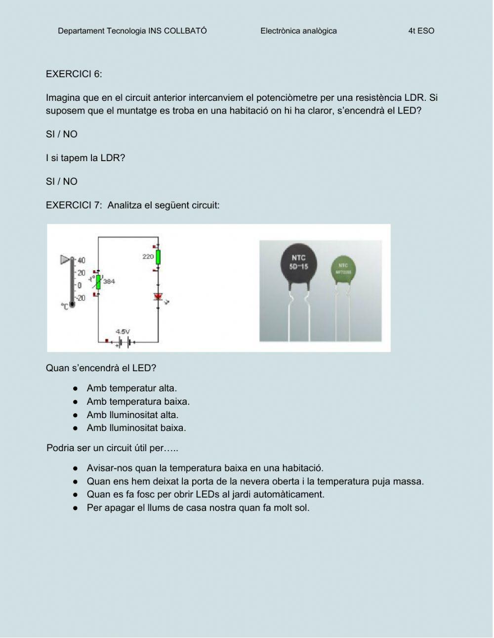 Fitxa 3 Electrònica analògica 3