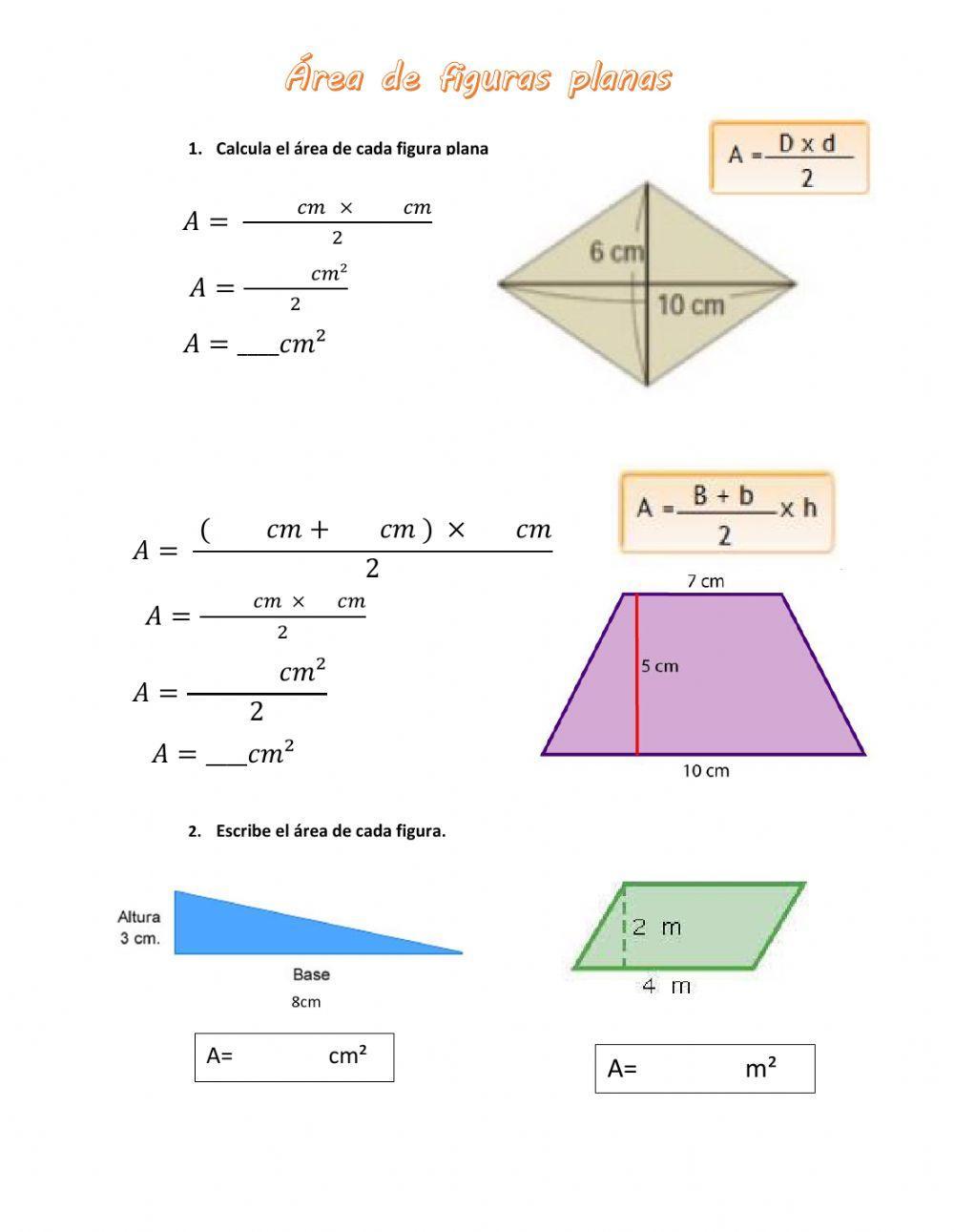 Área de figuras planas