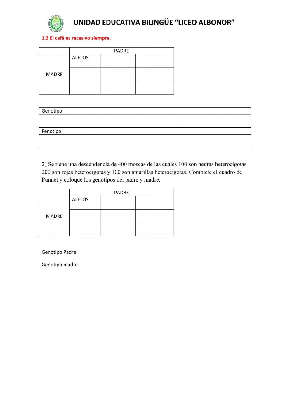 Taller Leyes de Mendel