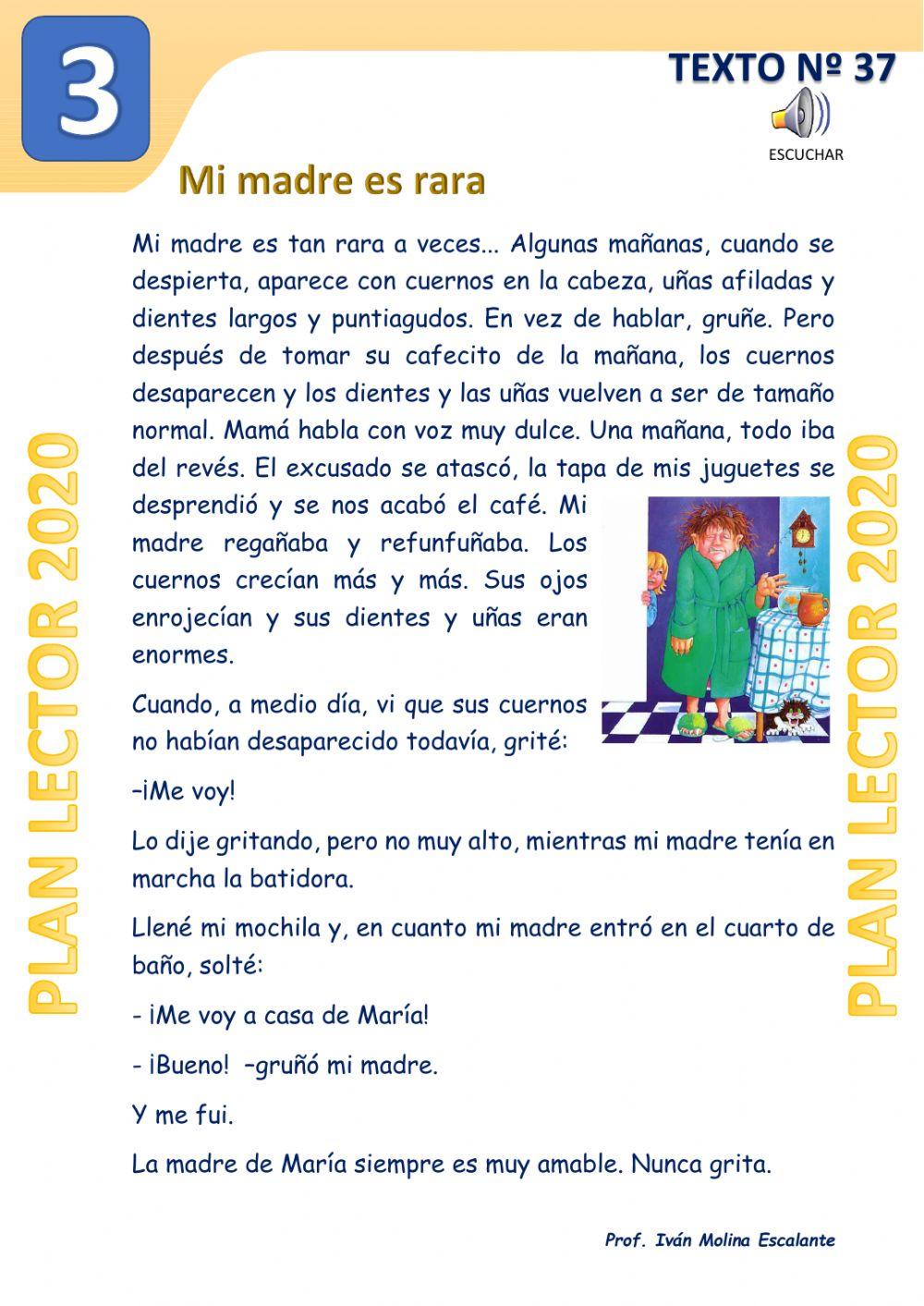 Texto nº 37 mi madre es rara