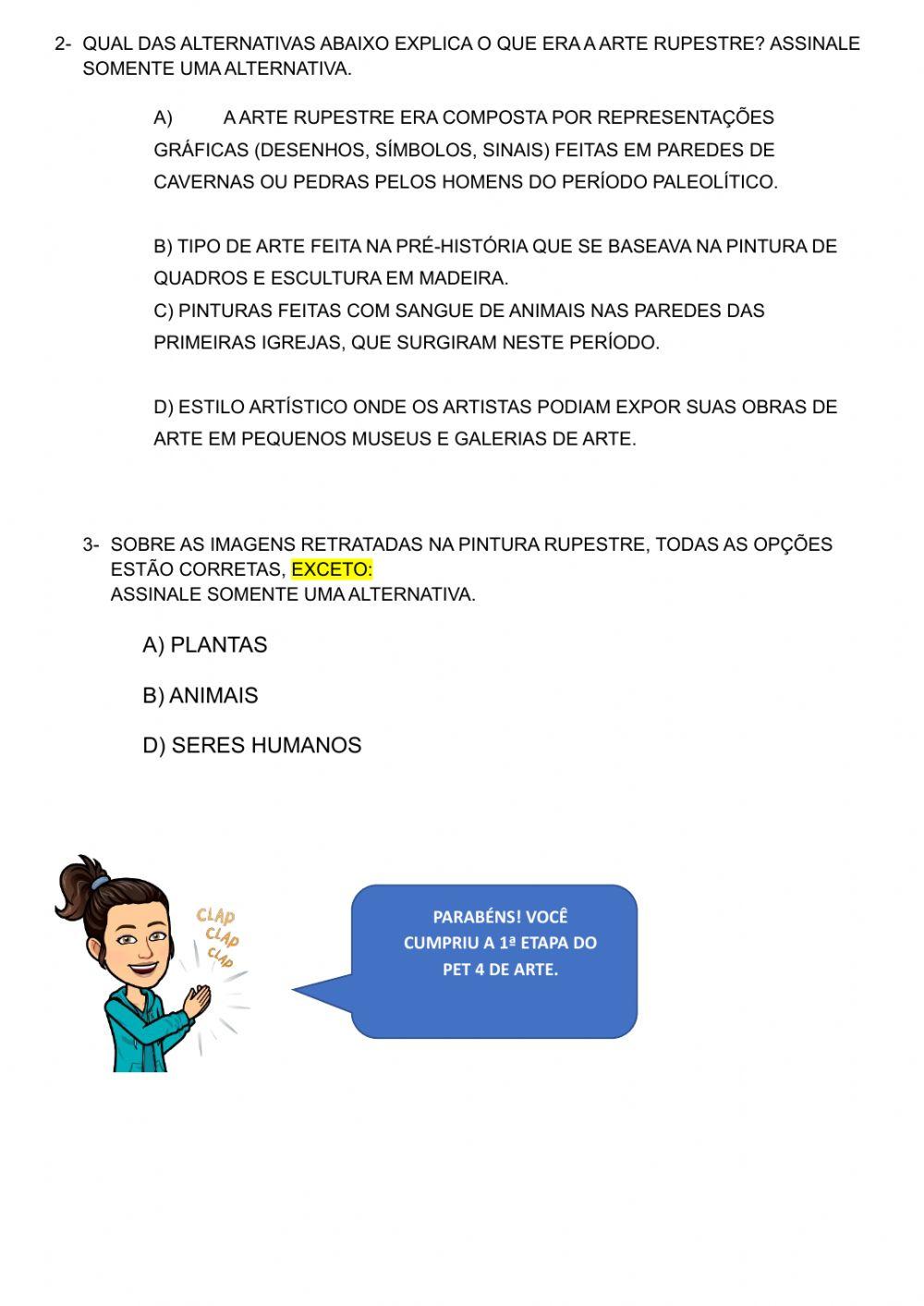 Pet 4 adaptado Português - semana 1 worksheet