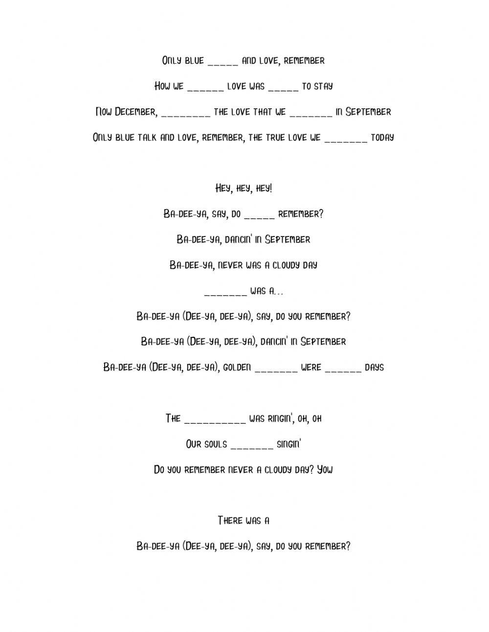 September by Earth, Wind & Fire