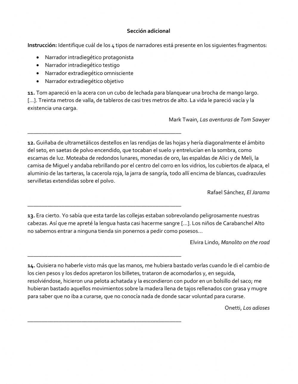 Los personajes en la narrativa