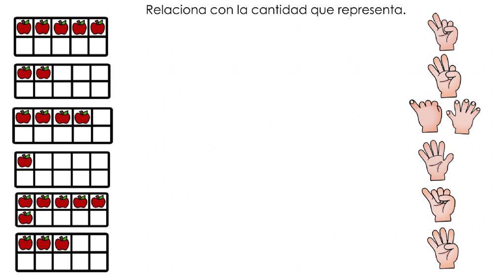 Une la cantidad correcta