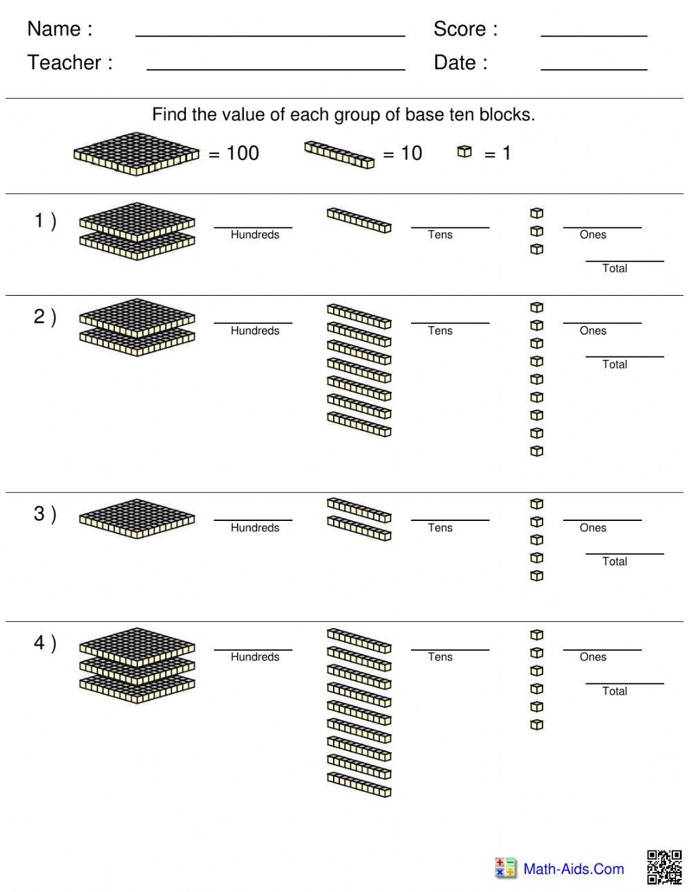 Place value - 3 digits