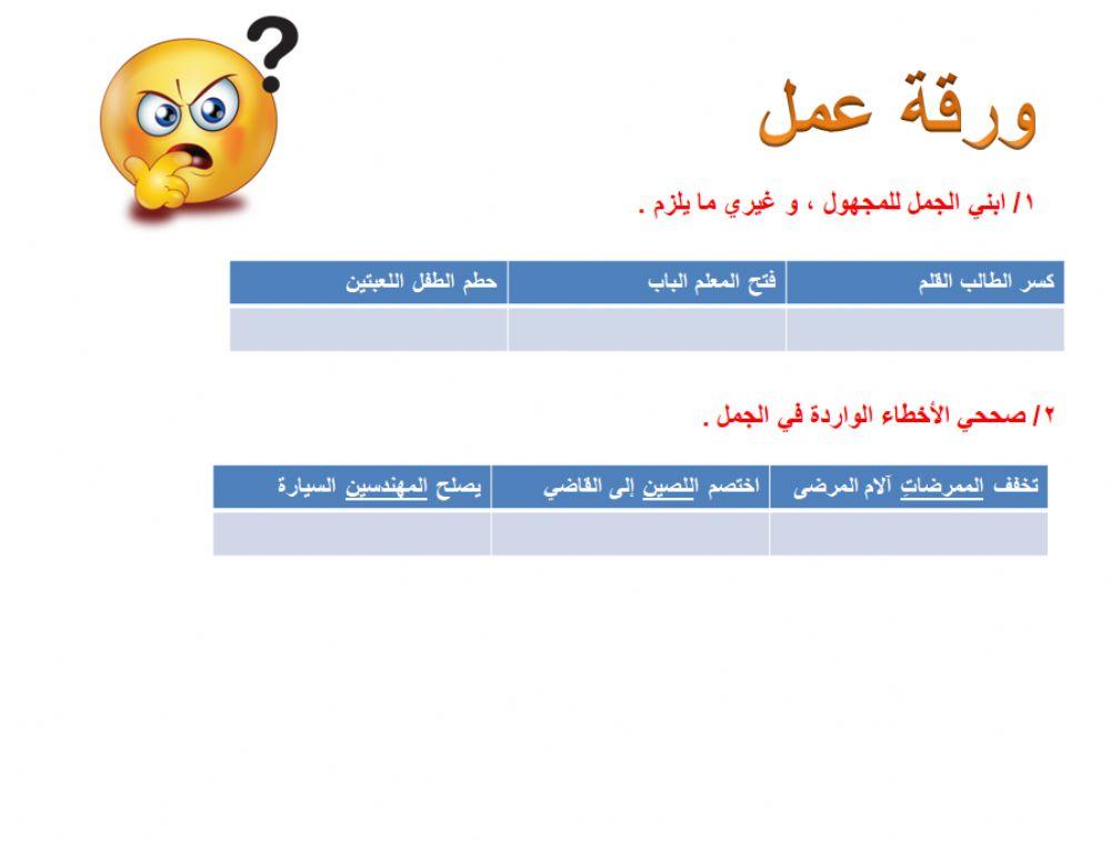 الفاعل و نائب الفاعل