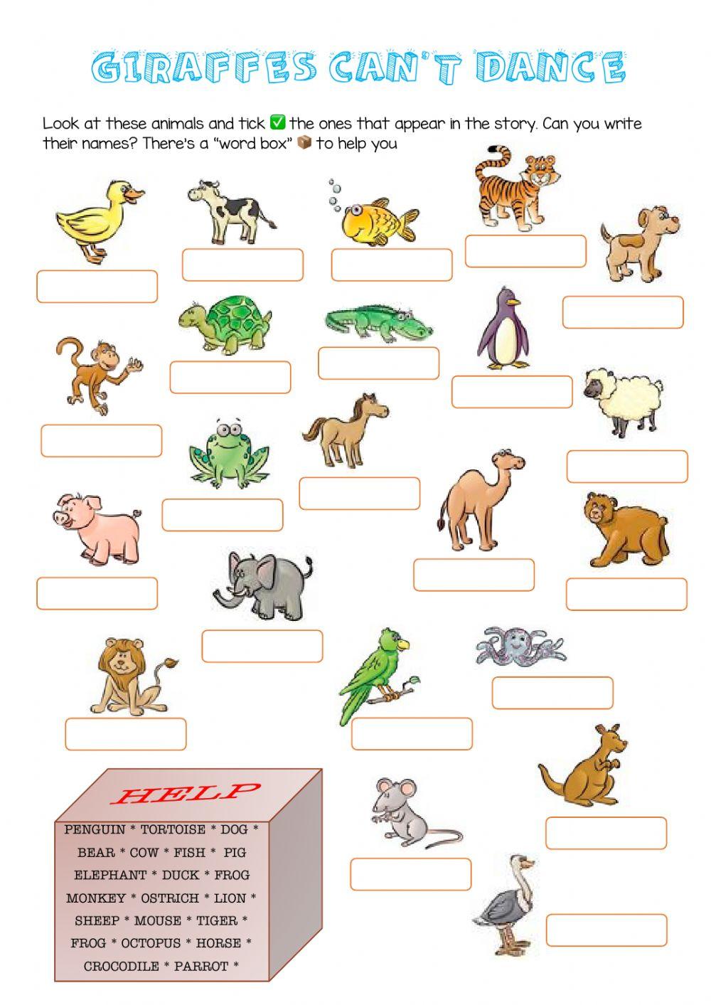 Giraffes can't dance (animals)