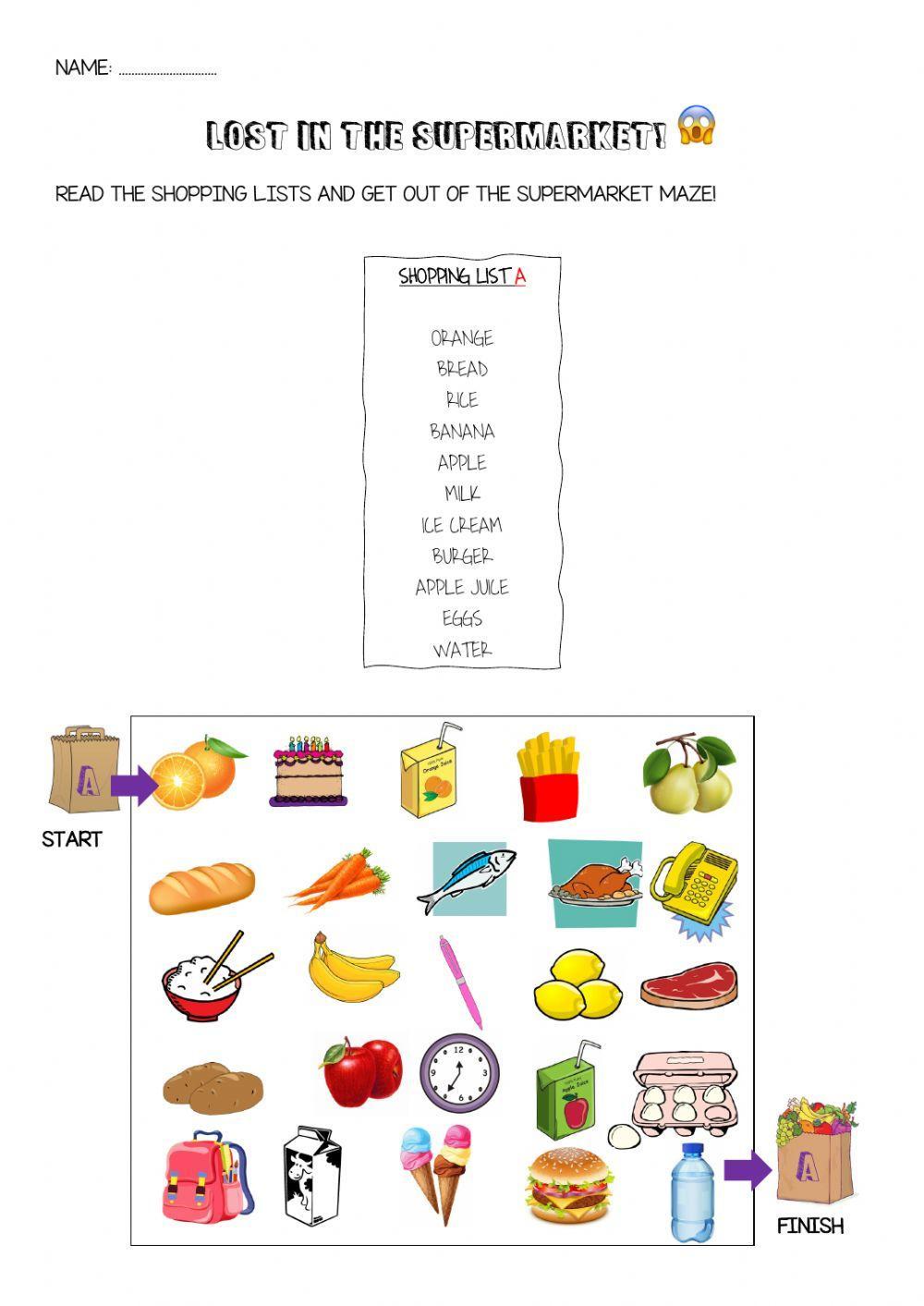 Lost in the supermarket A