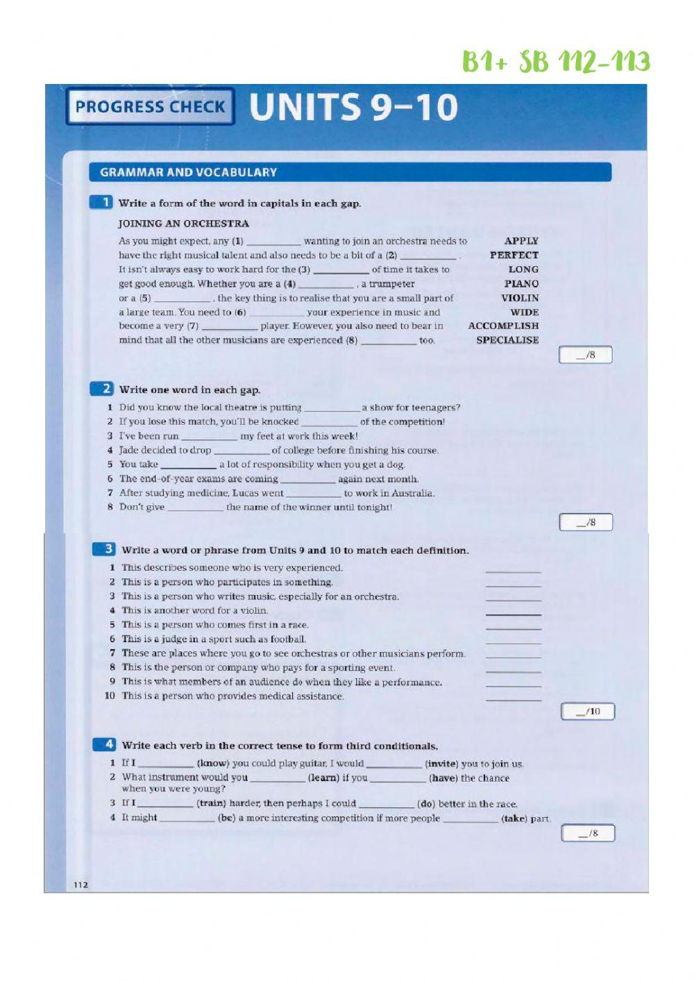 B1+ SB 112 113 | Free Interactive Worksheets | 6009027