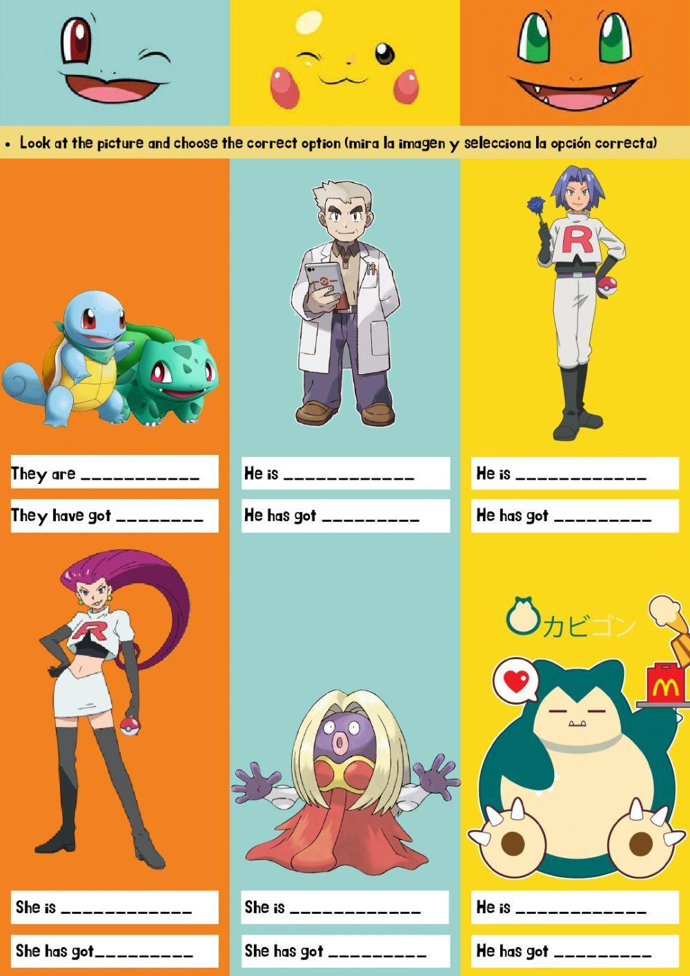 Let's describe Pokemon characters!