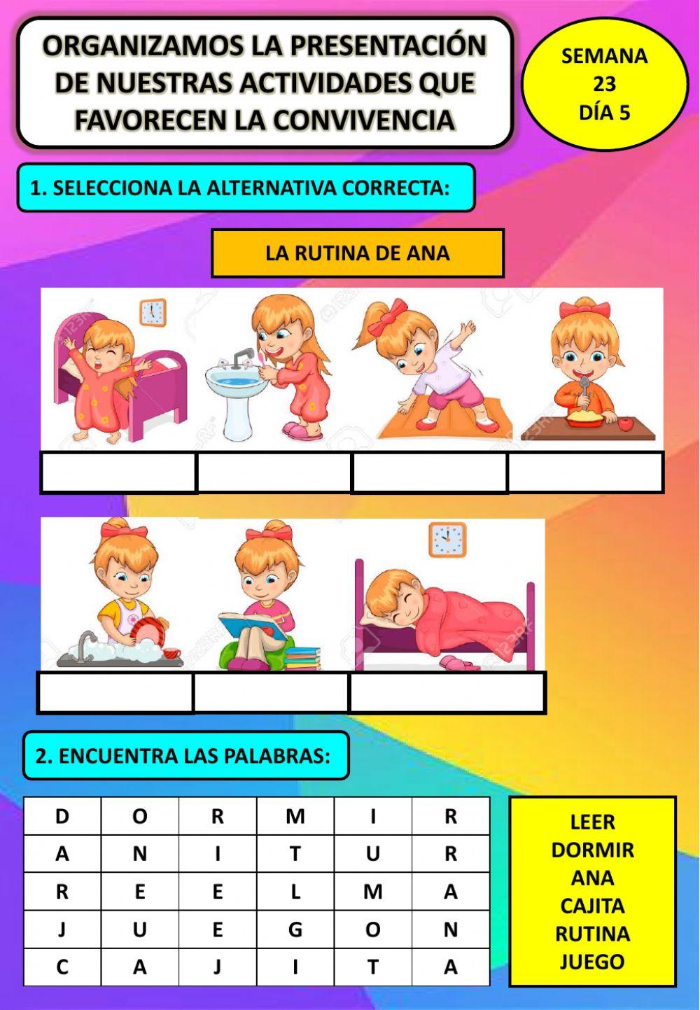 Organizamos la presentación de nuestras actividades que favorecen la convivencia