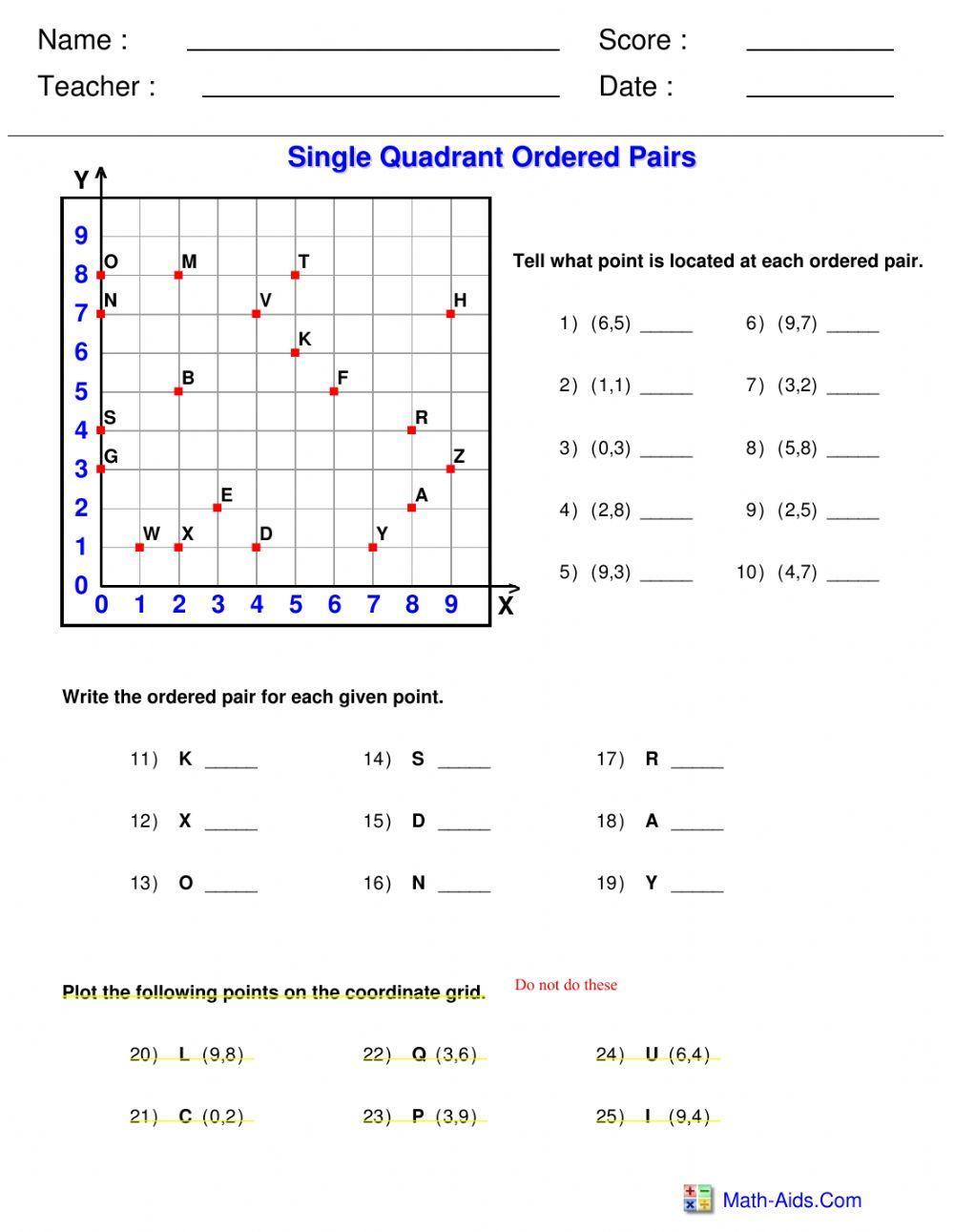 358092 Ordered Pair Nicola LiveWorksheets