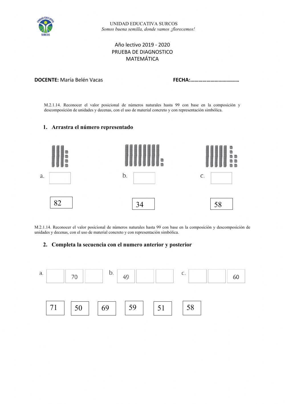 Diagnostico Matemática