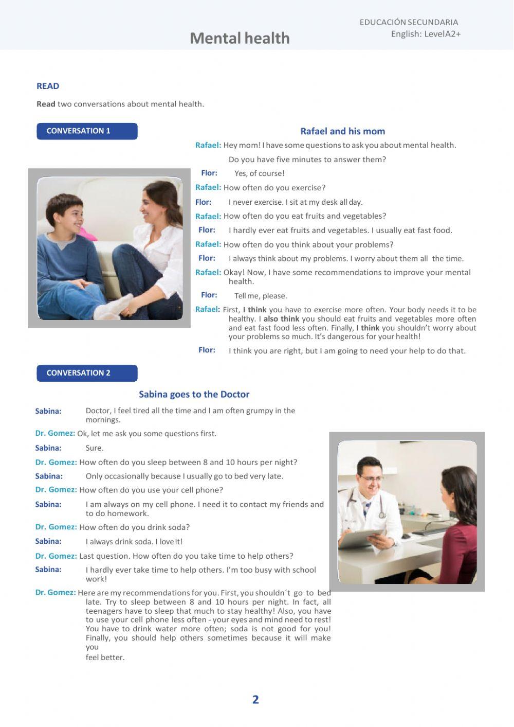 Activity 1 week 13 mental health