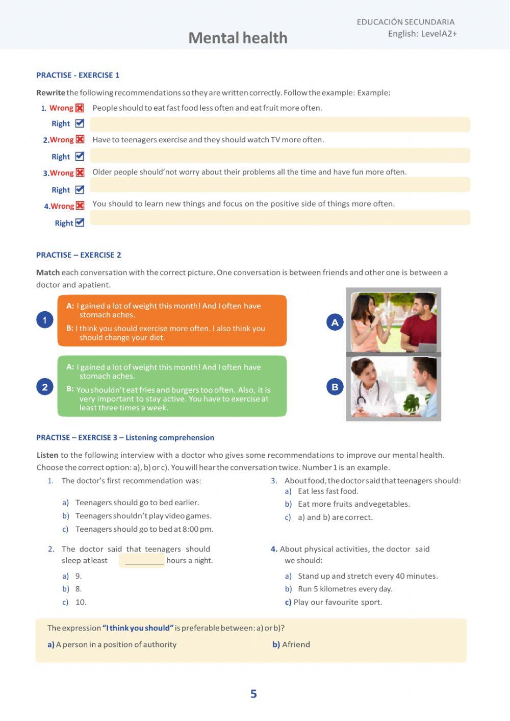 Activity 1 week 13 mental health