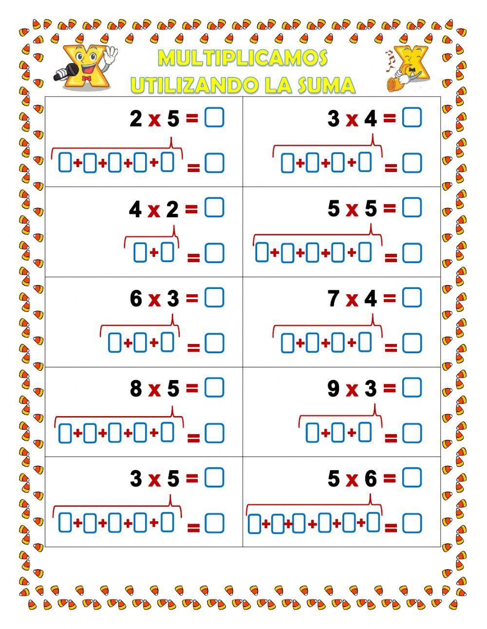 Multiplicación mediante la suma