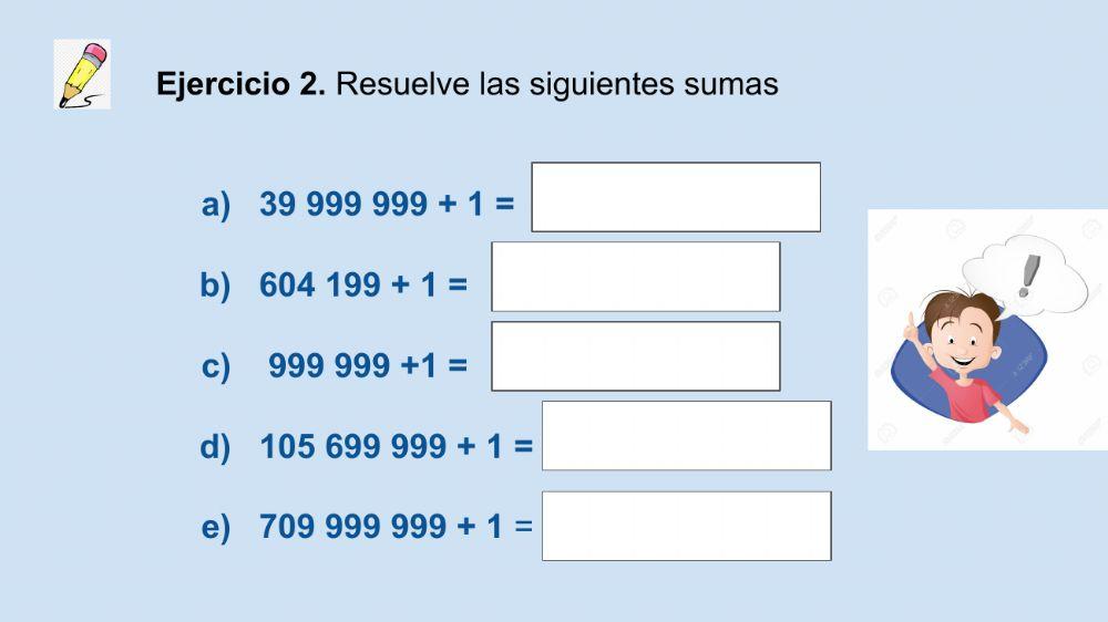 Suma y resta del número 1