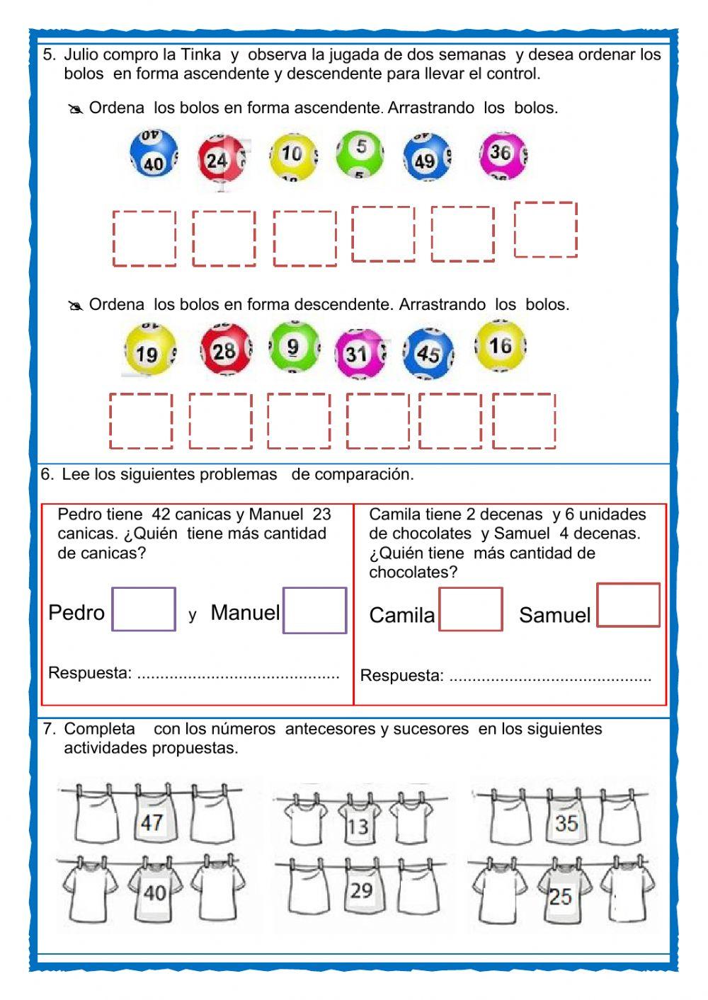 Evaluación de matemática