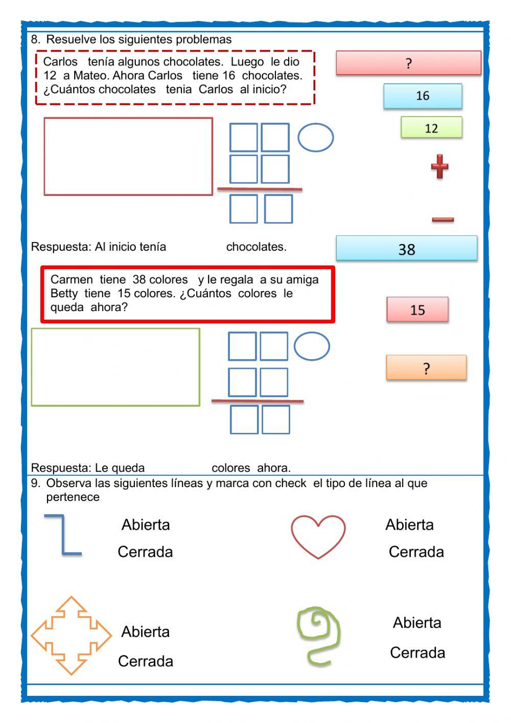 Evaluación de matemática