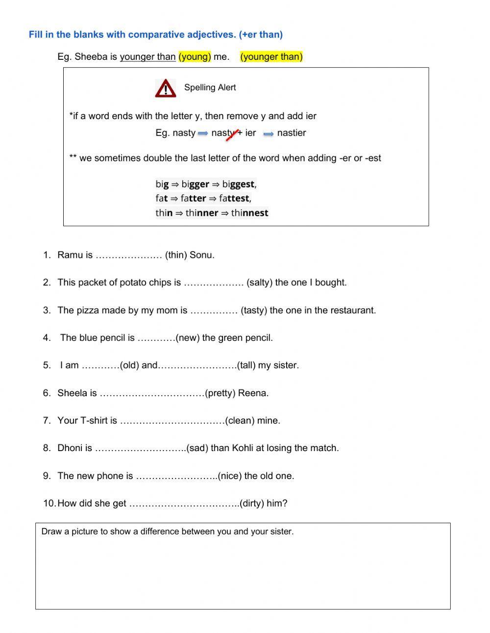 Adjectives - Comparative and Superlative