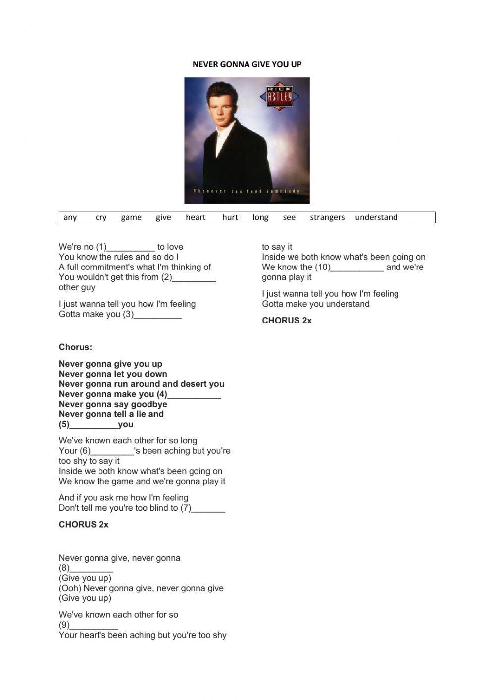 Never gonna give you up