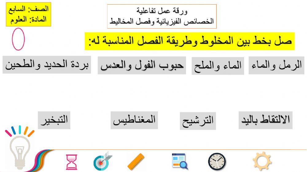 ورقة عمل سابع المخاليط