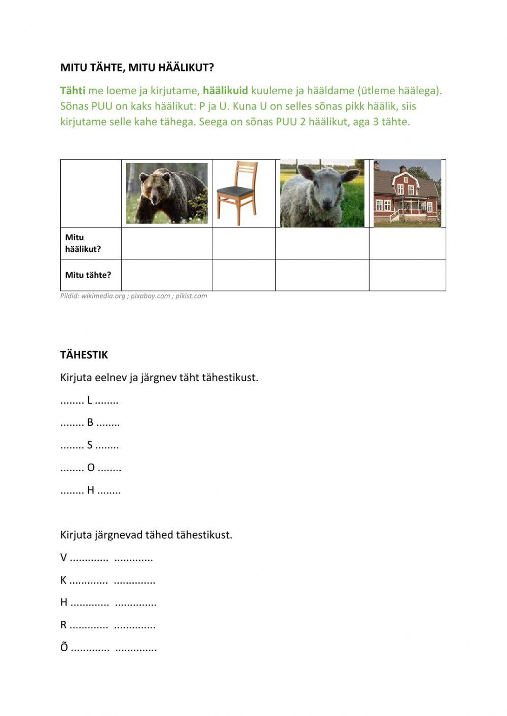 Häälik, täht, tähestik