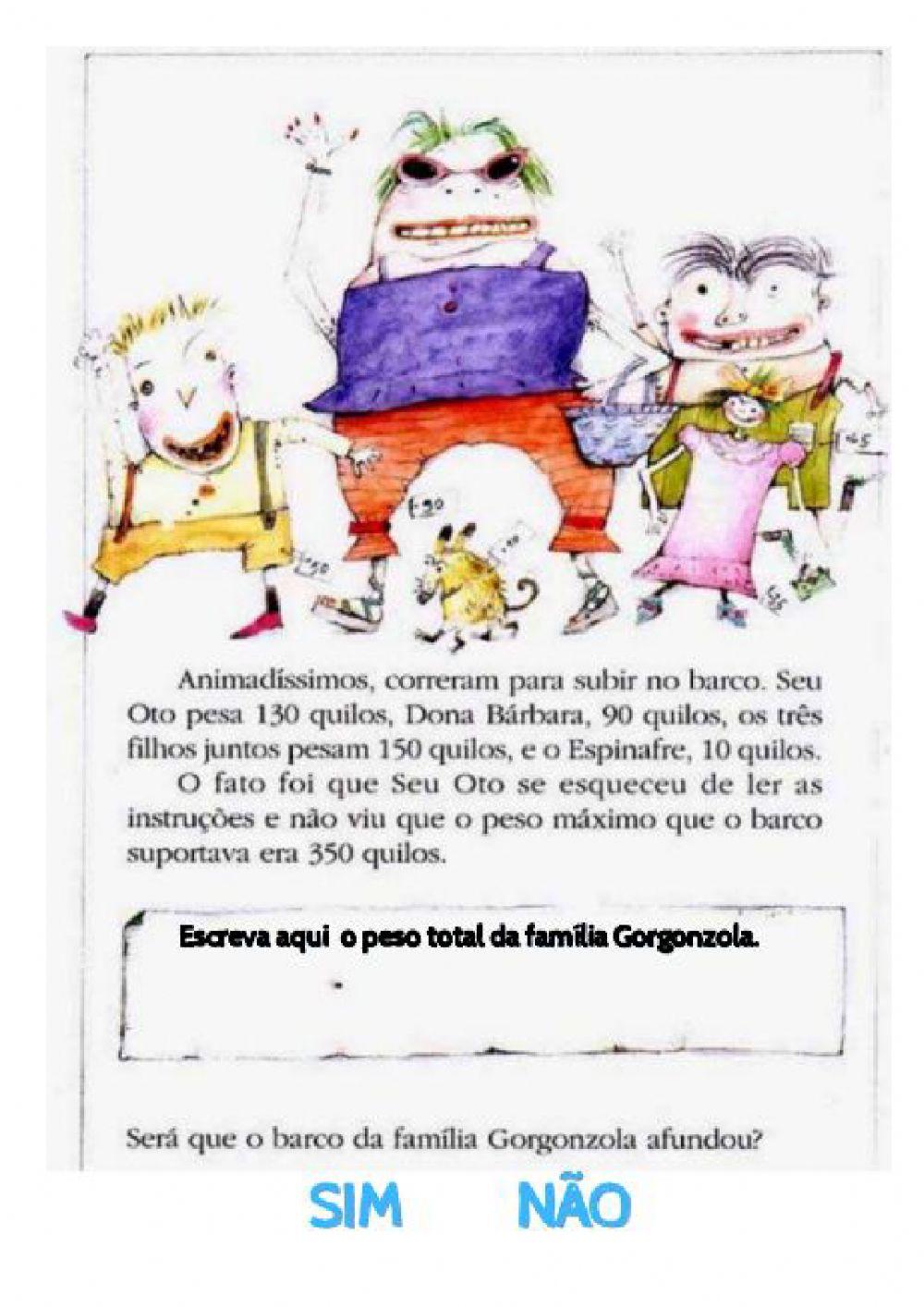 Os problemas da família Gorgonzola (atividade 1)