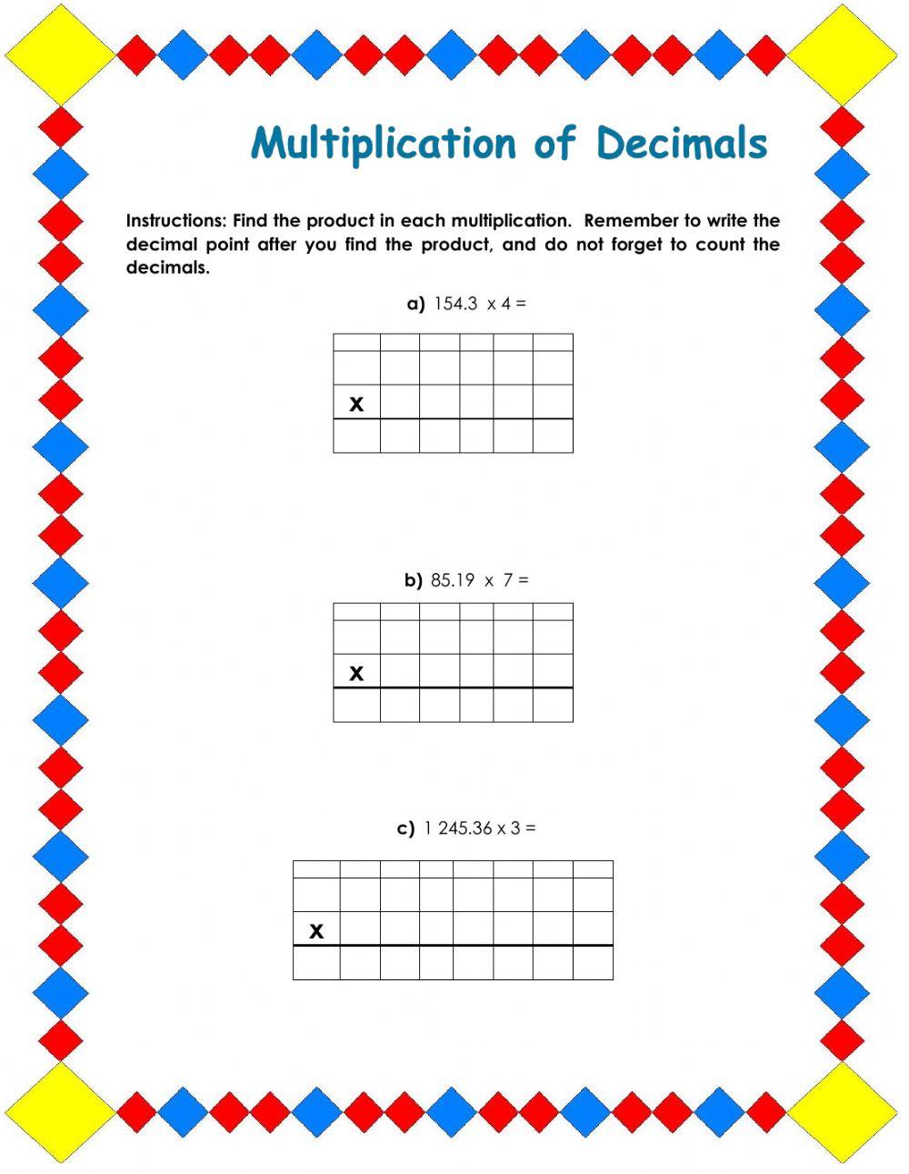 Decimal Multiplications