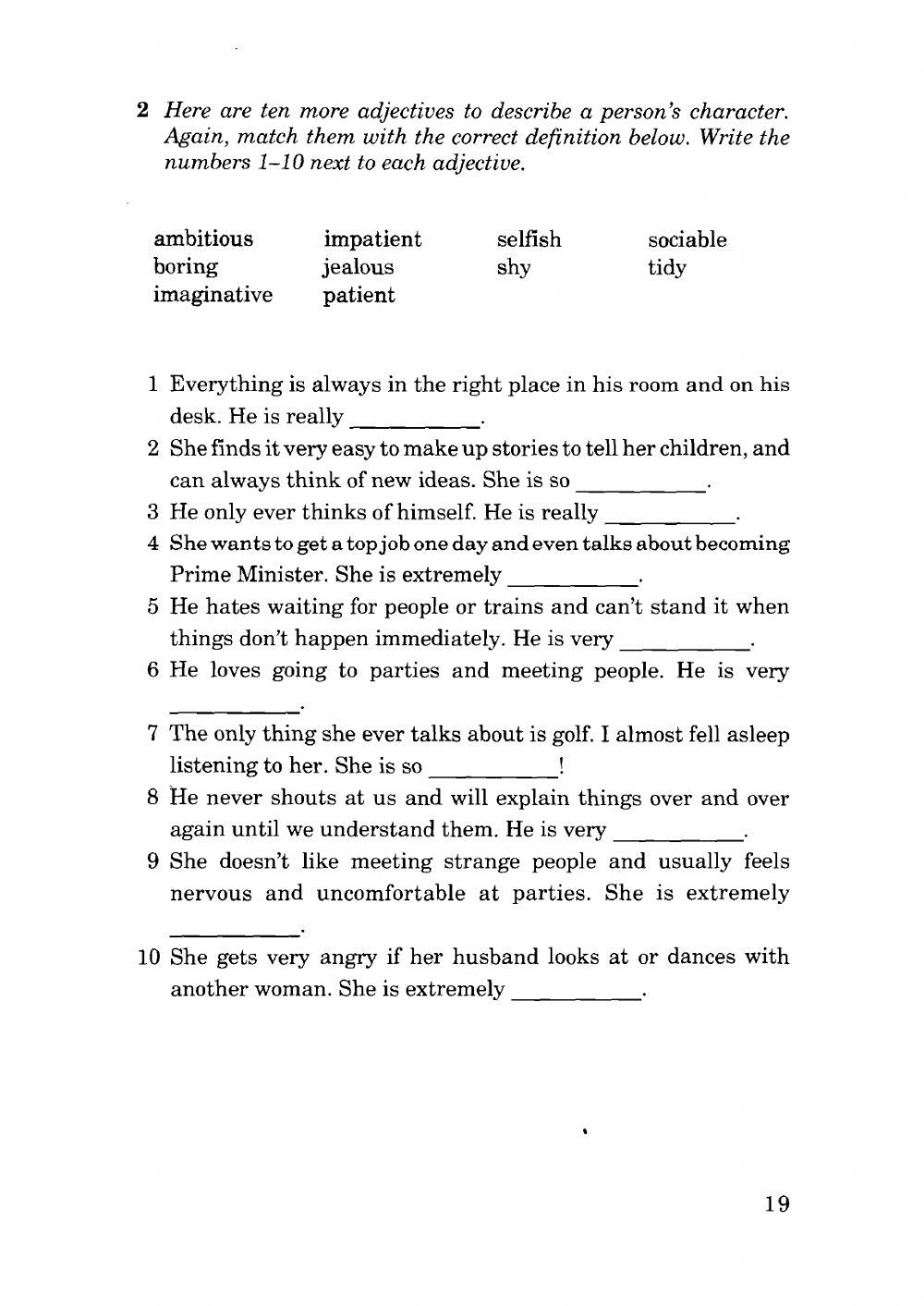 Describing character