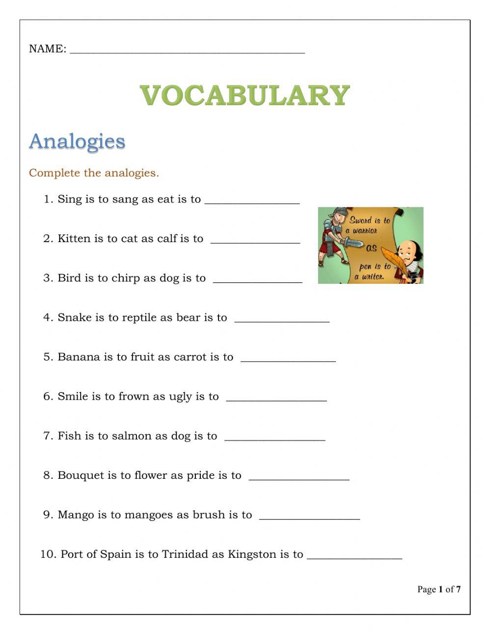 Vocabulary by Weekes & Clarke LPGPS